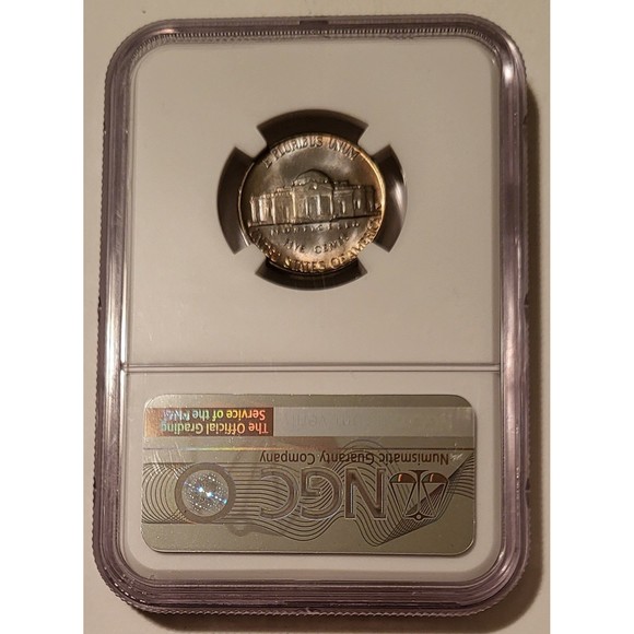 1956 D Jefferson Nickel MS66 NGC Toning - Picture 2 of 4